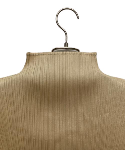 PLEATS PLEASE（プリーツプリーズ）PLEATS PLEASE (プリーツプリーズ) ハイネックプリーツカットソー イエロー サイズ:3の古着・服飾アイテム