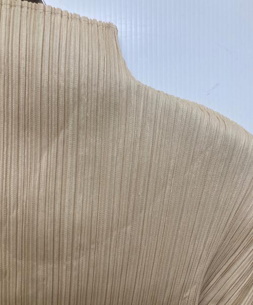 PLEATS PLEASE（プリーツプリーズ）PLEATS PLEASE (プリーツプリーズ) ハイネックプリーツカットソー イエロー サイズ:3の古着・服飾アイテム