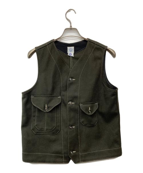 POST O'ALLS（ポストオーバーオールズ）POST O'ALLS (ポストオーバーオールズ) ウールベスト オリーブ サイズ:Mの古着・服飾アイテム