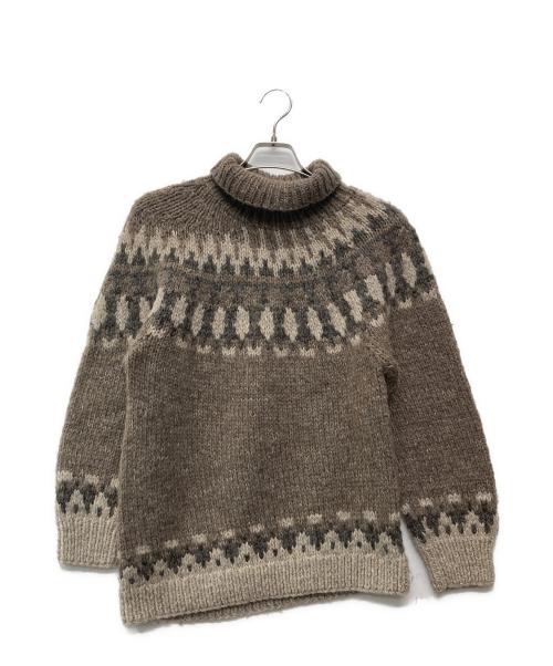 6(ROKU) BEAUTY&YOUTH（ロク ビューティーアンドユース）6(ROKU) BEAUTY&YOUTH (ロク ビューティーアンドユース) NORDIC ASYMMETRY TURTLE NECK KNIT ベージュ サイズ:36の古着・服飾アイテム