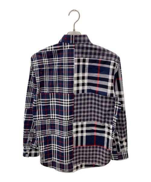 BURBERRY（バーバリー）BURBERRY (バーバリー) ランダムチェック フロントポケットシャツ/8018570 ネイビー サイズ:Mの古着・服飾アイテム