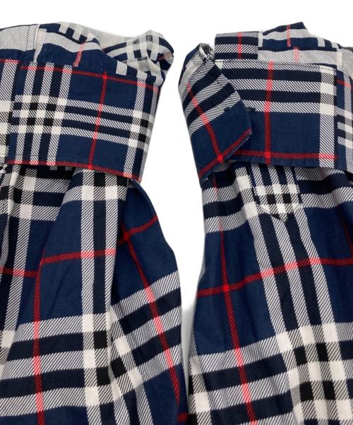 BURBERRY（バーバリー）BURBERRY (バーバリー) ランダムチェック フロントポケットシャツ/8018570 ネイビー サイズ:Mの古着・服飾アイテム