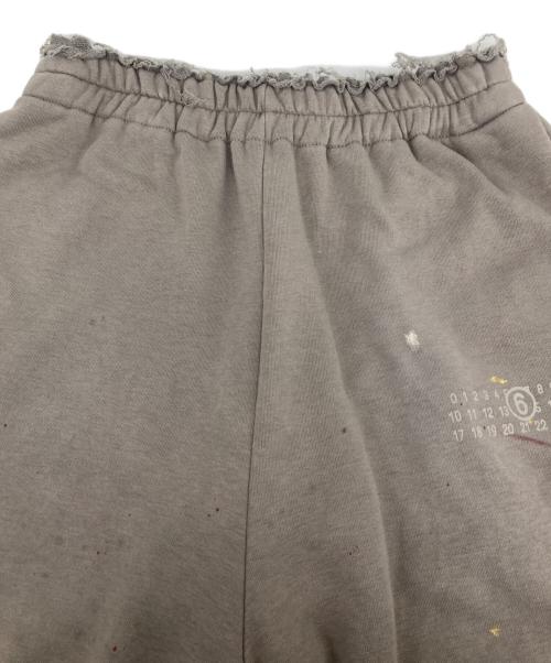 MM6 Maison Margiela（エムエムシックスメゾンマルジェラ）MM6 Maison Margiela (エムエムシックスメゾンマルジェラ) ペイントスウェットパンツ グレー サイズ:ＸＳの古着・服飾アイテム