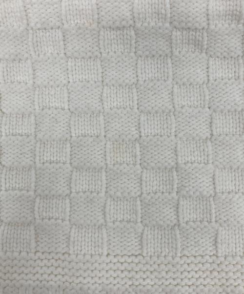 LOUIS VUITTON（ルイ ヴィトン）LOUIS VUITTON (ルイ ヴィトン) LVダミエウールブレンドプルオーバーニット ホワイト サイズ:Ｌの古着・服飾アイテム