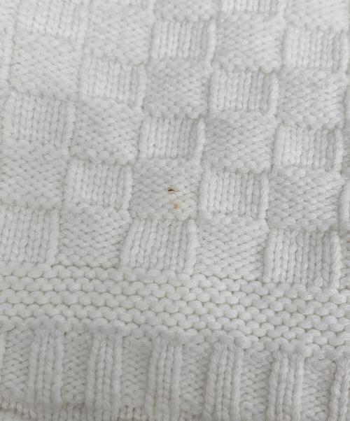 LOUIS VUITTON（ルイ ヴィトン）LOUIS VUITTON (ルイ ヴィトン) LVダミエウールブレンドプルオーバーニット ホワイト サイズ:Ｌの古着・服飾アイテム