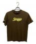 stussy（ステューシー）の古着「ロゴプリントTシャツ」｜ブラウン