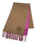 LOEWEロエベ）の古着「カシミア混アナグラムマフラー」｜ベージュ×ピンク