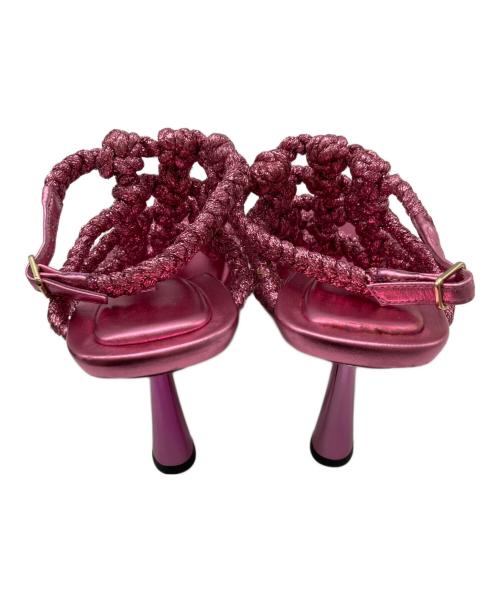 JIMMY CHOO（ジミーチュウ）JIMMY CHOO (ジミーチュウ) IZOBEL SANDAL ピンク サイズ:24.5cmの古着・服飾アイテム