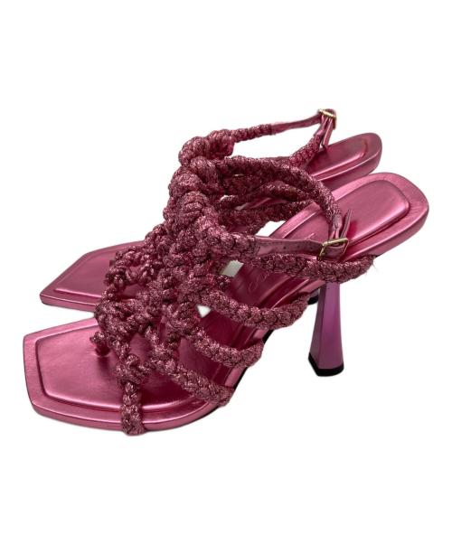 JIMMY CHOO（ジミーチュウ）JIMMY CHOO (ジミーチュウ) IZOBEL SANDAL ピンク サイズ:24.5cmの古着・服飾アイテム