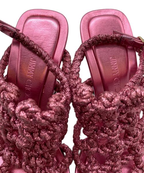 JIMMY CHOO（ジミーチュウ）JIMMY CHOO (ジミーチュウ) IZOBEL SANDAL ピンク サイズ:24.5cmの古着・服飾アイテム