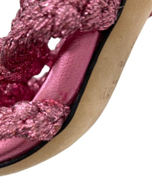 JIMMY CHOO（ジミーチュウ）JIMMY CHOO (ジミーチュウ) IZOBEL SANDAL ピンク サイズ:24.5cmの古着・服飾アイテム