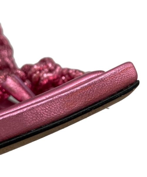 JIMMY CHOO（ジミーチュウ）JIMMY CHOO (ジミーチュウ) IZOBEL SANDAL ピンク サイズ:24.5cmの古着・服飾アイテム