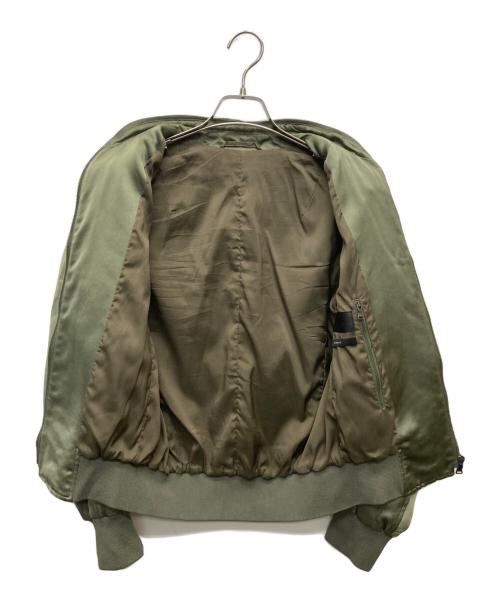 NEIL BARRETT（ニールバレット）NEIL BARRETT (ニールバレット) ダブルジップサテンボンバージャケット オリーブ サイズ:XXSの古着・服飾アイテム