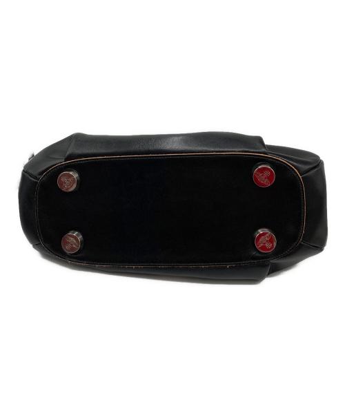 Vivienne Westwood（ヴィヴィアンウエストウッド）Vivienne Westwood (ヴィヴィアンウエストウッド) オーブ柄レザーハンドバッグ ブラックの古着・服飾アイテム