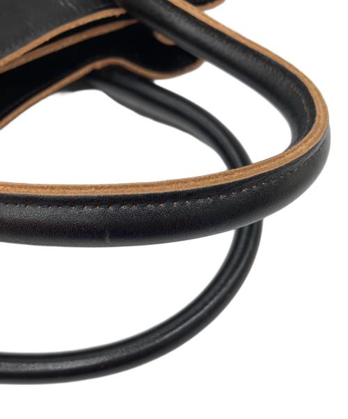 Vivienne Westwood（ヴィヴィアンウエストウッド）Vivienne Westwood (ヴィヴィアンウエストウッド) オーブ柄レザーハンドバッグ ブラックの古着・服飾アイテム