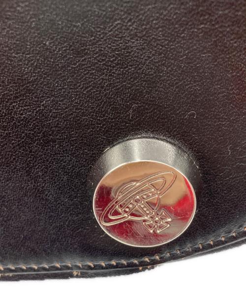 Vivienne Westwood（ヴィヴィアンウエストウッド）Vivienne Westwood (ヴィヴィアンウエストウッド) オーブ柄レザーハンドバッグ ブラックの古着・服飾アイテム