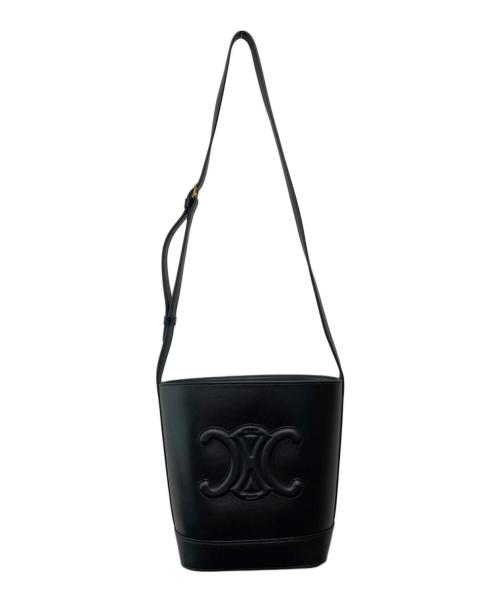 CELINE（セリーヌ）CELINE (セリーヌ) スモール バケット キュイル トリオンフ ブラックの古着・服飾アイテム