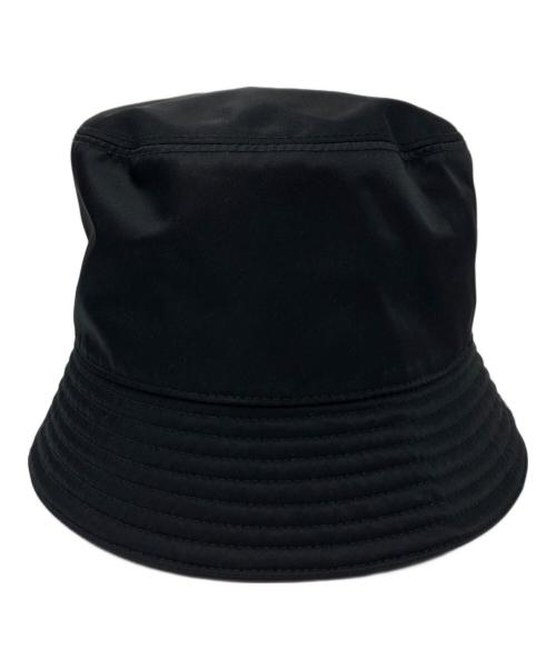 PRADA（プラダ）PRADA (プラダ) トライアングルロゴナイロンバケットハット/1HC137 2DMI ブラック サイズ:Lの古着・服飾アイテム