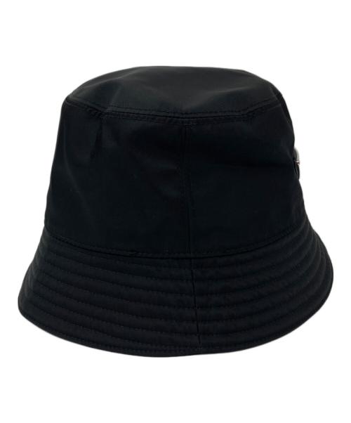 PRADA（プラダ）PRADA (プラダ) トライアングルロゴナイロンバケットハット/1HC137 2DMI ブラック サイズ:Lの古着・服飾アイテム