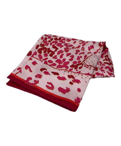 Cartier（カルティエ）Cartier (カルティエ) パンテールレオパードスカーフ ピンクの古着・服飾アイテム