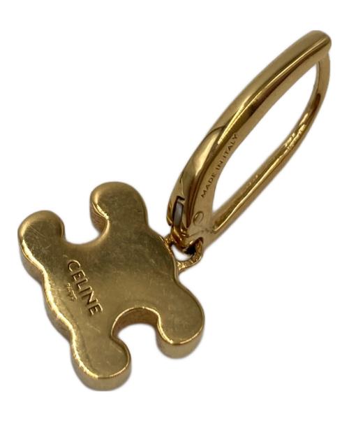 CELINE（セリーヌ）CELINE (セリーヌ) トリオンフ ラインストーン ピアス ゴールドの古着・服飾アイテム