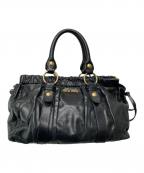 MIU MIUミュウミュウ）の古着「ヴィッテロルクスハンドバッグ」｜ブラック