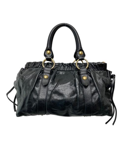 MIU MIU（ミュウミュウ）MIU MIU (ミュウミュウ) ヴィッテロルクスハンドバッグ ブラックの古着・服飾アイテム