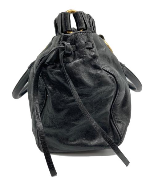 MIU MIU（ミュウミュウ）MIU MIU (ミュウミュウ) ヴィッテロルクスハンドバッグ ブラックの古着・服飾アイテム