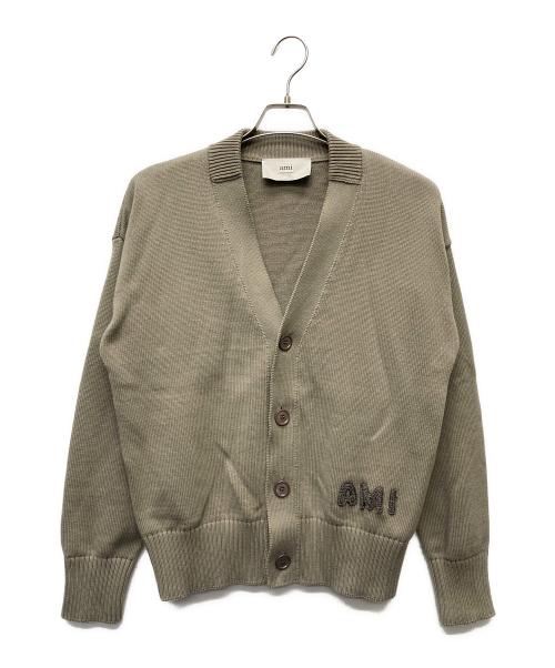 AMI Alexandre Mattiussi（アミアレクサンドルマテュッシ）AMI Alexandre Mattiussi (アミアレクサンドルマテュッシ) エンブロイダリー カーディガン ベージュ サイズ:Ｓの古着・服飾アイテム