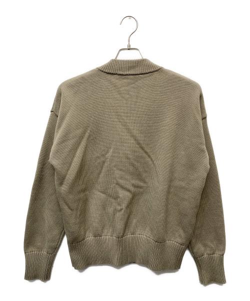 AMI Alexandre Mattiussi（アミアレクサンドルマテュッシ）AMI Alexandre Mattiussi (アミアレクサンドルマテュッシ) エンブロイダリー カーディガン ベージュ サイズ:Ｓの古着・服飾アイテム