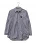 PLAY COMME des GARCONS（プレイコムデギャルソン）の古着「Stripe Shirt With Black Emblem Pattern A/AZ-B018」｜ブルー