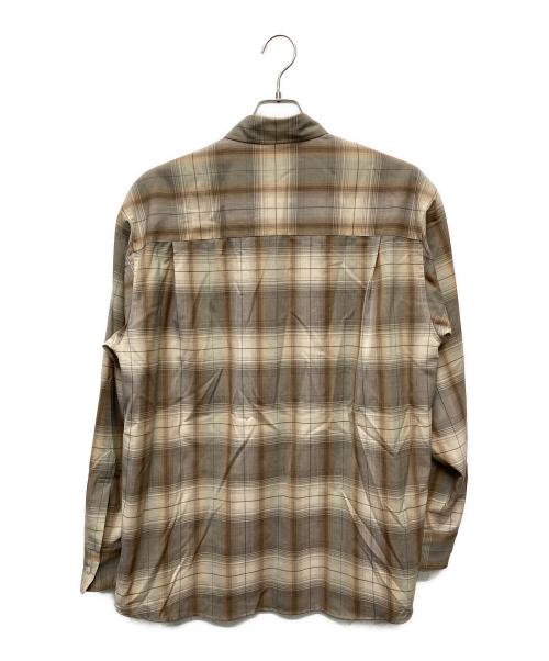 AURALEE（オーラリー）AURALEE (オーラリー) SUPER LIGHT WOOL CHECK SHIRT ベージュ サイズ:3の古着・服飾アイテム