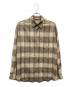 AURALEE（オーラリー）の古着「SUPER LIGHT WOOL CHECK SHIRT」｜ベージュ
