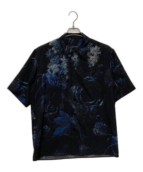 LAD MUSICIAN（ラッドミュージシャン）LAD MUSICIAN (ラッドミュージシャン) SPUN LAWN MONE HANA OPEN COLLAR SHORT SLEEVE SHIRT/2125-156 ブラック サイズ:42の古着・服飾アイテム