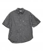 COOTIE PRODUCTIONSクーティープロダクツ）の古着「Check S/S Shirt」｜ブラック