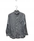 ANSNAMアンスナム）の古着「I am dork チェックシャツ」｜グレー