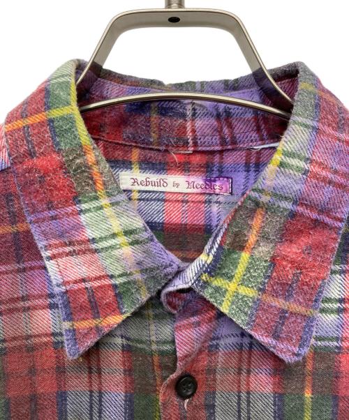 Rebuild by Needles（リビルドバイニードルス）Rebuild by Needles (リビルドバイニードルス) Flannel Shirt 7Cut/KP272 パープル サイズ:不明の古着・服飾アイテム