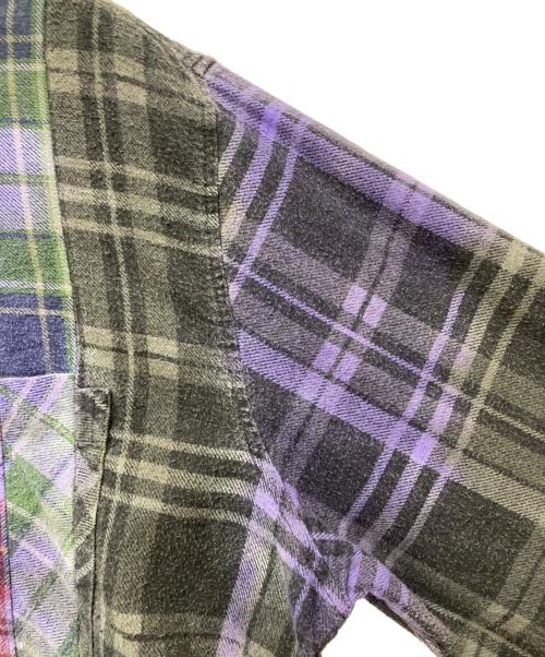 Rebuild by Needles（リビルドバイニードルス）Rebuild by Needles (リビルドバイニードルス) Flannel Shirt 7Cut/KP272 パープル サイズ:不明の古着・服飾アイテム