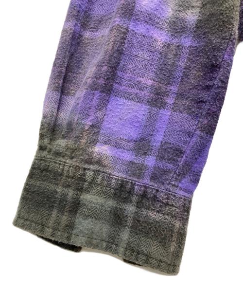 Rebuild by Needles（リビルドバイニードルス）Rebuild by Needles (リビルドバイニードルス) Flannel Shirt 7Cut/KP272 パープル サイズ:不明の古着・服飾アイテム