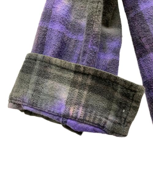 Rebuild by Needles（リビルドバイニードルス）Rebuild by Needles (リビルドバイニードルス) Flannel Shirt 7Cut/KP272 パープル サイズ:不明の古着・服飾アイテム