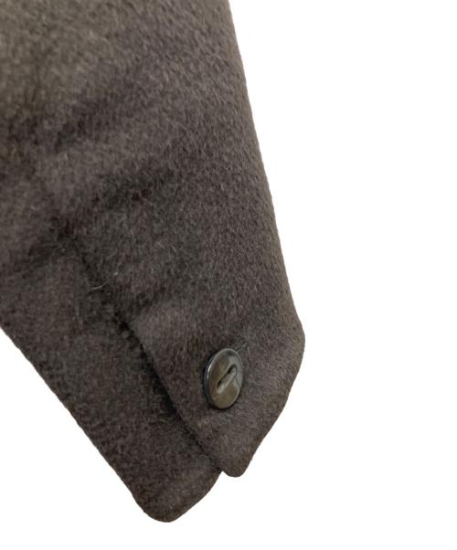 MaxMara（マックスマーラ）MaxMara (マックスマーラ) ラパンファー フーデッド ロングガウンコート ブラウン サイズ:40の古着・服飾アイテム