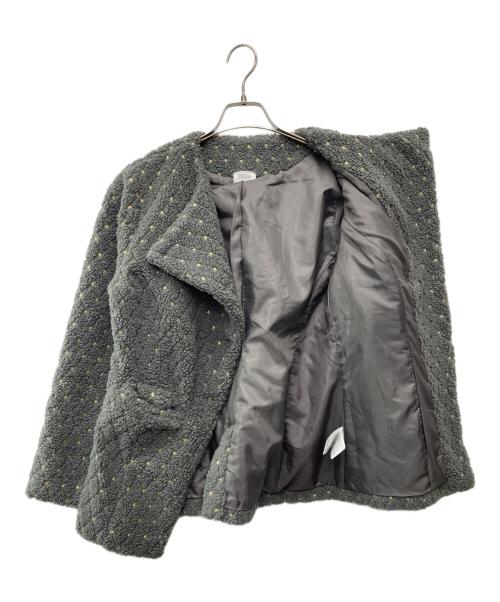 Bibiy.（ビビィ）Bibiy. (ビビィ) ODETTE BOA JACKET グレー サイズ:Fの古着・服飾アイテム