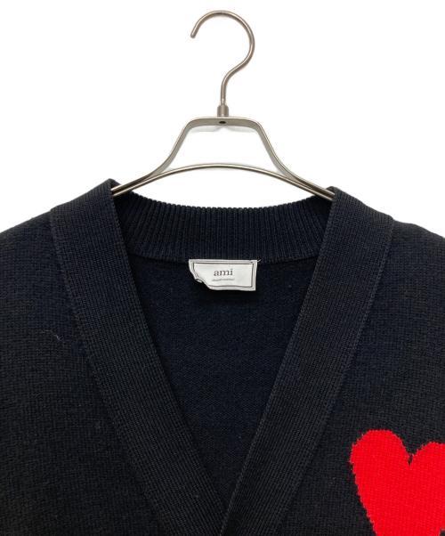 AMI Alexandre Mattiussi（アミアレクサンドルマテュッシ）AMI Alexandre Mattiussi (アミアレクサンドルマテュッシ) Ami De Coeur Oversize Cardigan ブラック サイズ:Lの古着・服飾アイテム