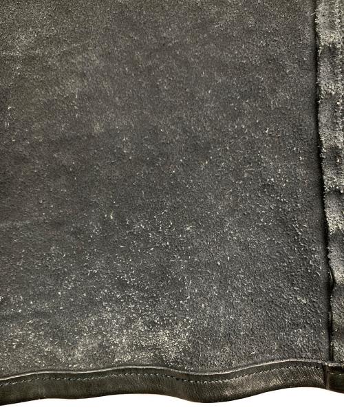 BACK RUSH（バックラッシュ）BACK RUSH (バックラッシュ) イタリアンショルダー製品染め シングルライダース ブラック サイズ:Ｓの古着・服飾アイテム