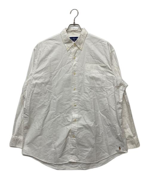 RALPH LAUREN（ラルフローレン）RALPH LAUREN (ラルフローレン) BEAMS (ビームス) 別注裾ポニー オックスフォードシャツ ホワイト サイズ:L/Gの古着・服飾アイテム