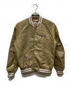 Hysteric Glamourヒステリックグラマー）の古着「バックアーチロゴ HYSTERIC-G 刺繍 ナイロン スタジャン/02171AB14」｜ベージュ