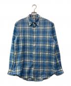 AURALEEオーラリー）の古着「AIRY WOOL CHECK SHIRT」｜ブルー