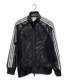 adidas Originals×JEREMY SCOTT（アディダスオリジナル×ジェレミー スコット）の古着「Pride Faux Leather Mesh Tracksuit Jacket/JY2016」｜ブラック