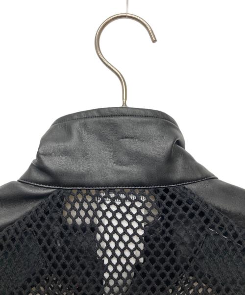 adidas Originals（アディダスオリジナル）adidas originals (アディダスオリジナル) Jeremy Scott (ジェレミー スコット) Pride Faux Leather Mesh Tracksuit Jacket/JY2016 ブラック サイズ:J XLの古着・服飾アイテム