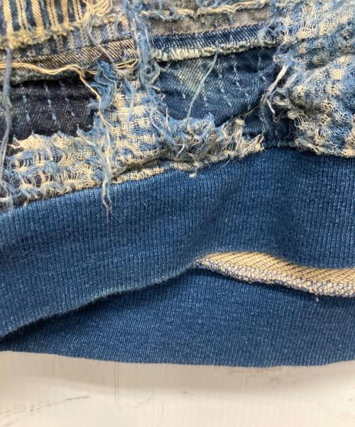 KAPITAL（キャピタル）KAPITAL (キャピタル) BORO×IDG裏毛 2TONE BIGスウェット インディゴ サイズ:1の古着・服飾アイテム